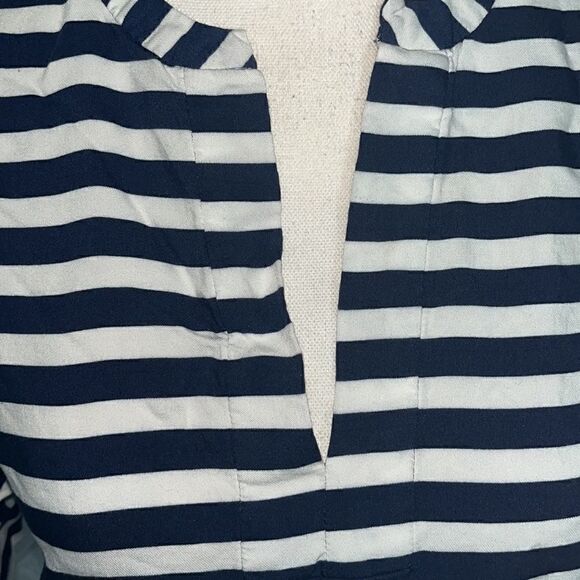 Zara Woman - Navy White Striped Blouse - S - Picture 2 of 5